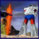 The Hologram robot laughs at Devastator.