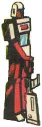 The red robot guarding Autobase.