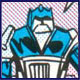 An Autobot elder telling their great hero and general, Optimus Prime, about a mission. Note all the thousands of Autobots which can just be seen in the background - and are gone in the next picture. The figure next to Prime appears to be a Bumblebee-coloured Bluestreak.