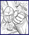 "So shall fall all nodescript generic robot toys, before the tyranny of THE TRANSFORMERS!!"