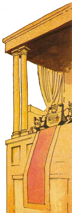 The Overlord oversees a gladiatorial match. Click to enlarge.