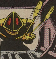 Scrounge uses his special wire-guided sensor fingers.